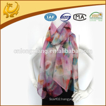 bright color 100% silk and long fashion scarves